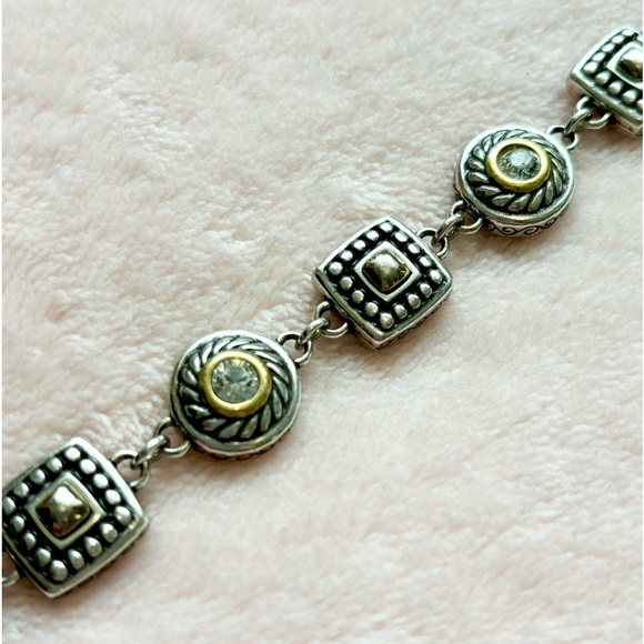 Brighton Jewelry - ❤️ Brighton Heiress Link Bracelet Mixed Metal Gold Silver Crystal